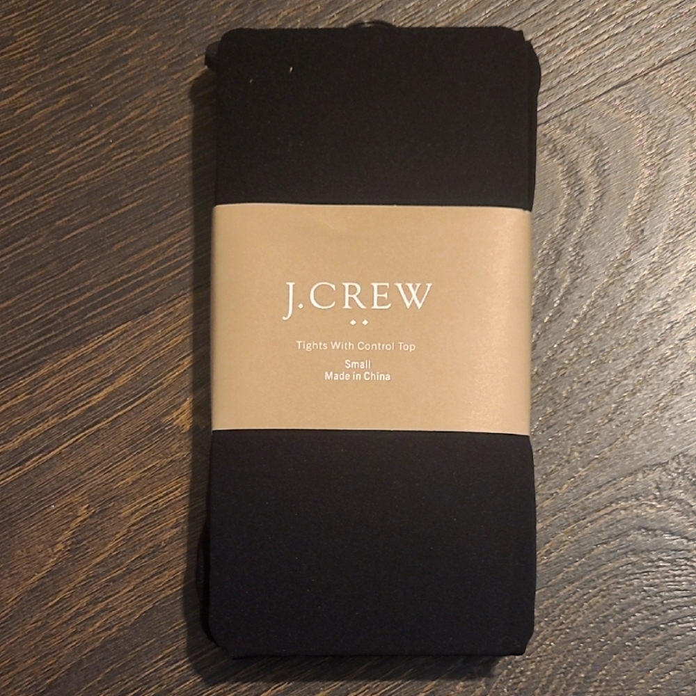 🌟NWT J.Crew Black Tights with Control Top